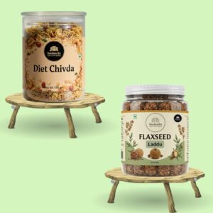 Home diet chivda with oats laddu